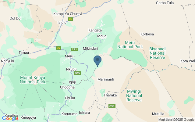 Kaart met locatie Giraffe Centre